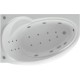Акриловая ванна Aquatek Бетта 160x97 L BET160-0000006 с гидромассажем с фронтальной панелью с каркасом (разборный) со слив-переливом